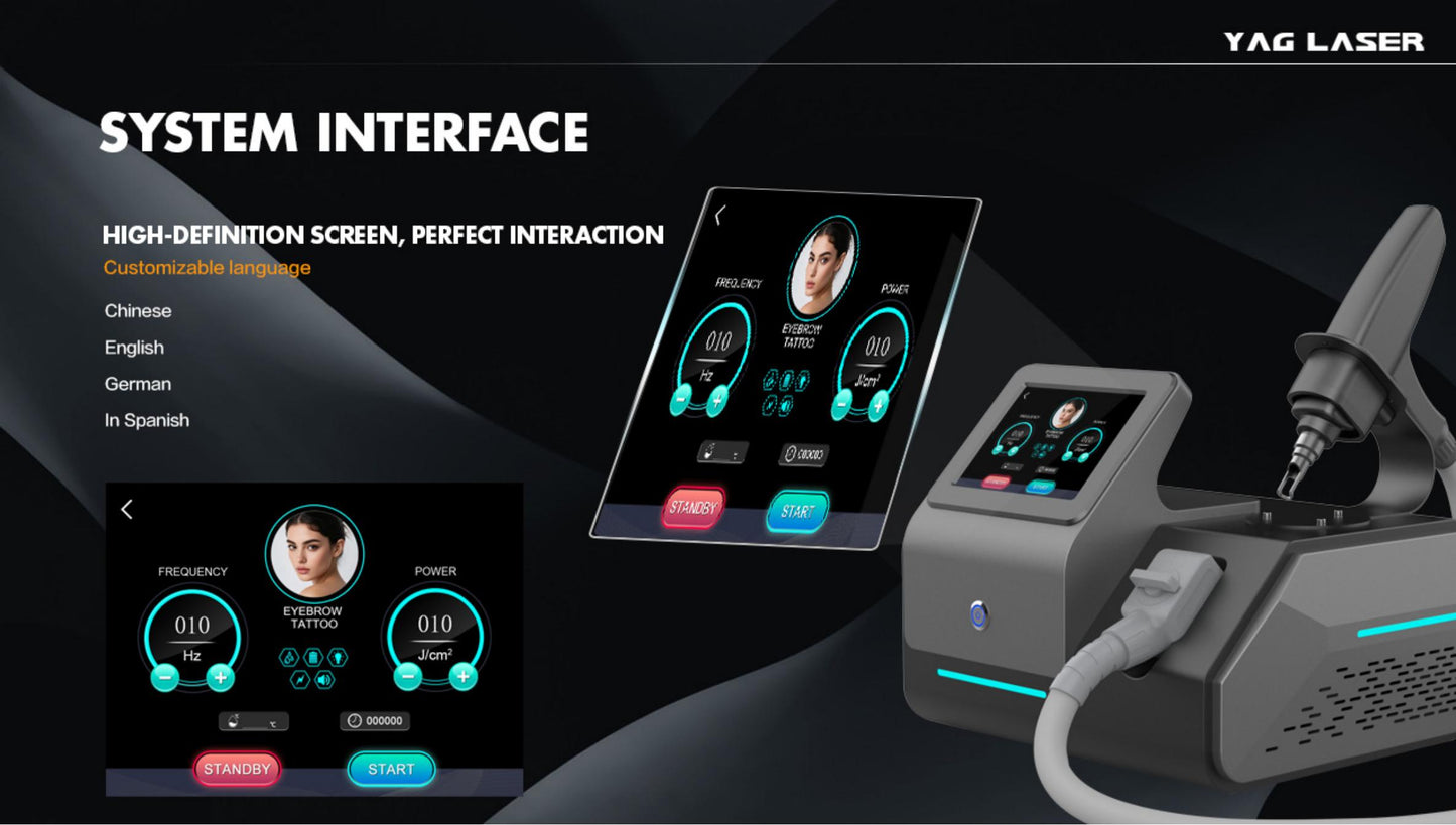 Carbon Peel Skin Whitening Q Switched Nd Yag Laser Tattoo Removal Pico Laser Machine