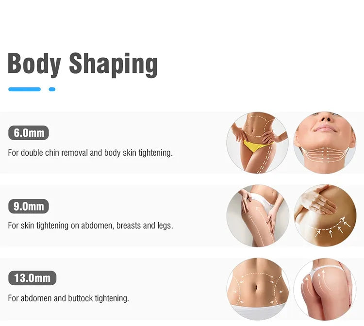 Hifu Cartridge Professional Hifu 12d Machine Anti Aging Anti Wrinkle Hifu 7d Facial and Body Skin Tightening Cellulite Reduction