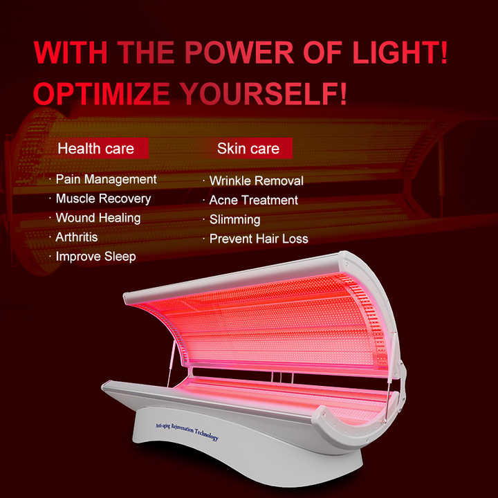 Full Body 5 Wavelength Infrared LED Therapy Bed Red Light Therapy Device for Home Use Pain Relief