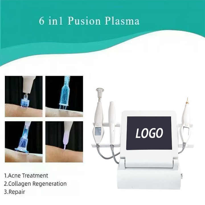 Newest 6 in 1 Hot and Cold Plasma Machine Fusion Plasma Jet Plasma Machine for Removal Spots and Wrinkles Face Llift