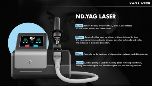 Carbon Peel Skin Whitening Q Switched Nd Yag Laser Tattoo Removal Pico Laser Machine