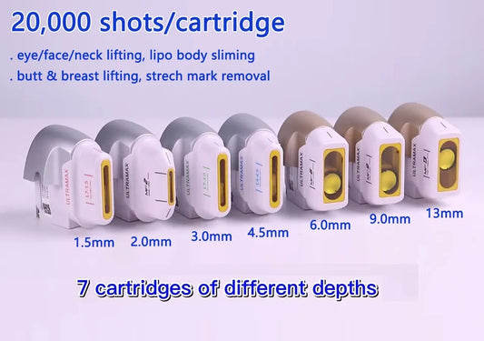 HIFU 1.5mm 2.0mm 3mm 4.5mm 6mm 8mm 9mm 13mm 16mm Cartridges Spare Part Vmax Beauty Machine Cartridge